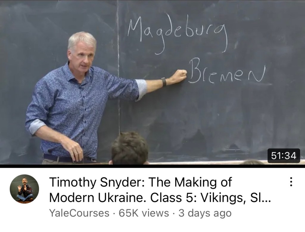 9/25/2022 – Lecture: The making of modern Ukraine. Class 5: Vikings, Slavers, Lawgivers: The Kyiv&nbsp;State