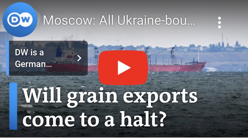 7/22/2023 – Moscow: All Ukrainian Bound Ships are Potential&nbsp;Targets