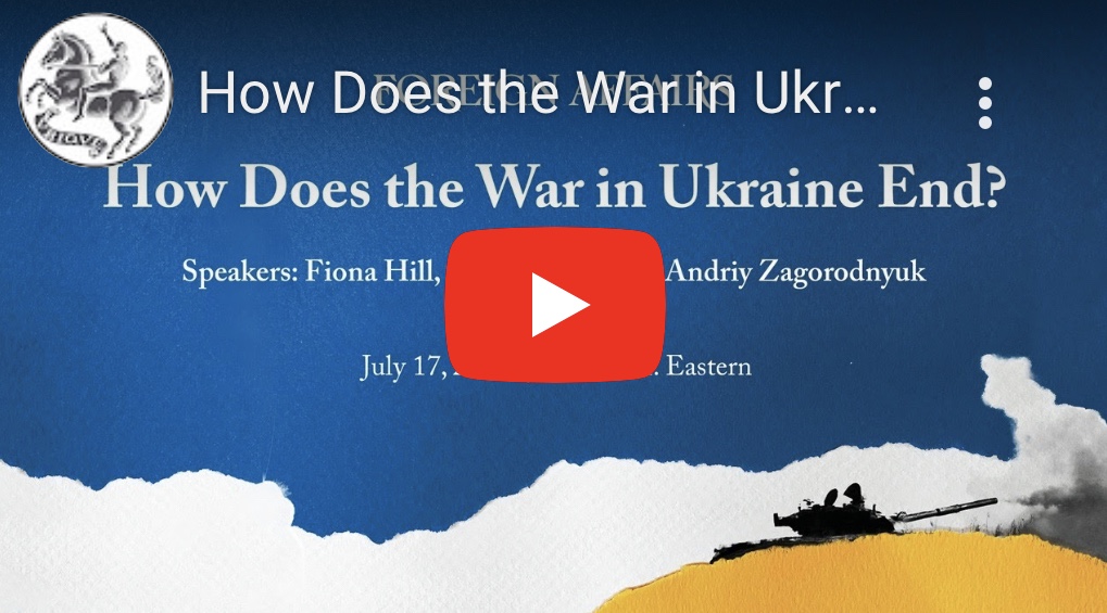 7/24/2023 – How Does the War in Ukraine End?|A discussion with Fiona Hill, Samuel Charap & Andriy&nbsp;Zagorodnyuk