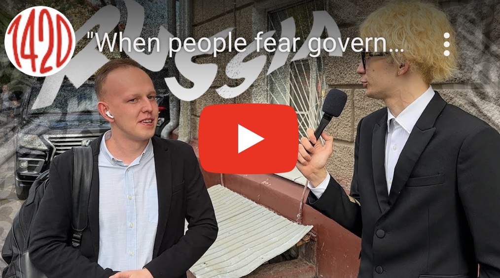 8/25/2023 – Moscow Street Interviews: “When people, fear government, there is tyranny. When government fears people, there is&nbsp;liberty.”