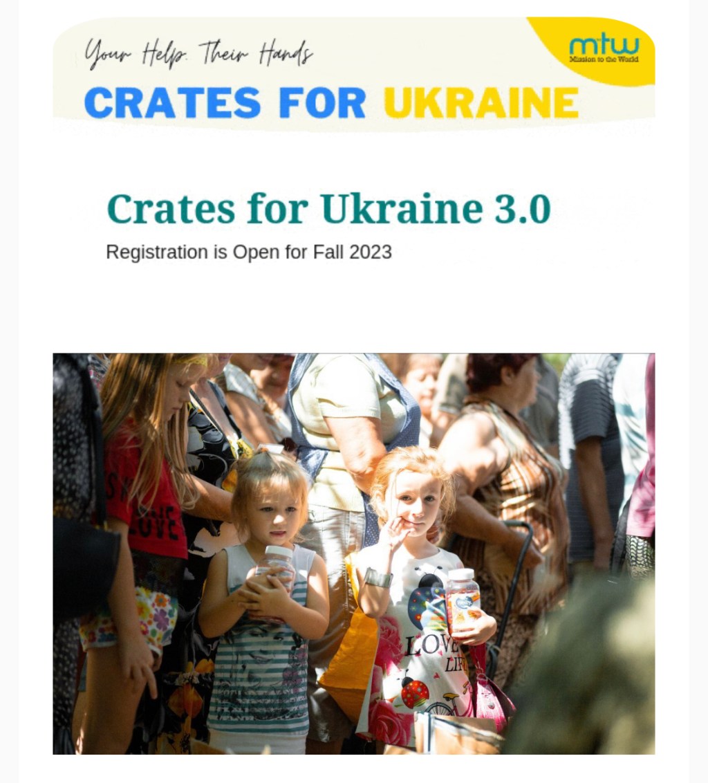 10/9/2023 – One church’s efforts supporting Crates For&nbsp;Ukraine