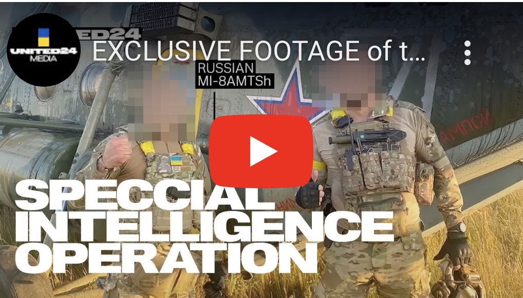 9/5/2023 – EXCLUSIVE FOOTAGE of the surrendered Russian pilot along with MI-8 helicopter to&nbsp;🇺🇦Ukraine