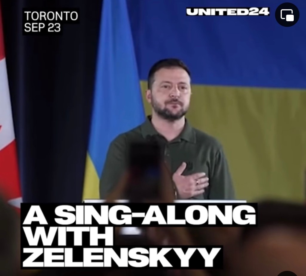 9/26/2023 – Canada Sings Ukrainian Anthem&nbsp;(Video)