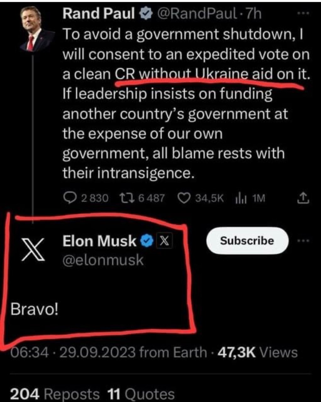 9/30/2023 – Is Musk an outright enemy of&nbsp;Ukraine?!