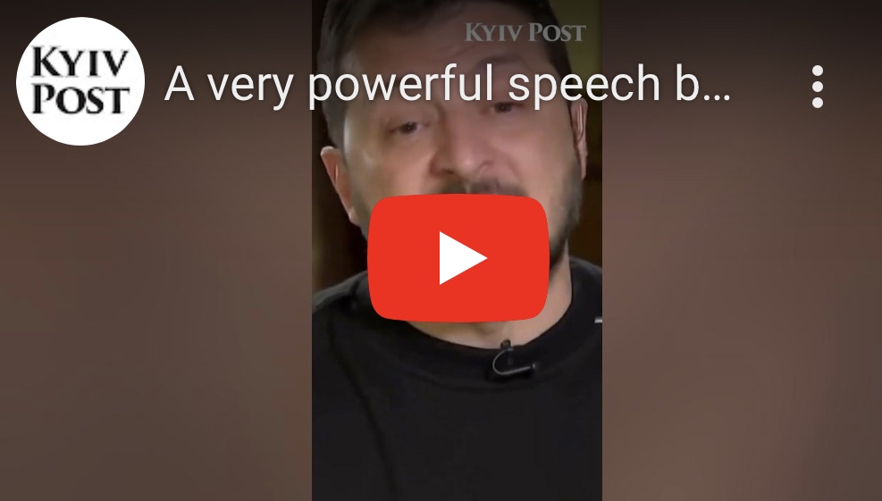 11/7/2023 – A very powerful speech by President&nbsp;Zelensky