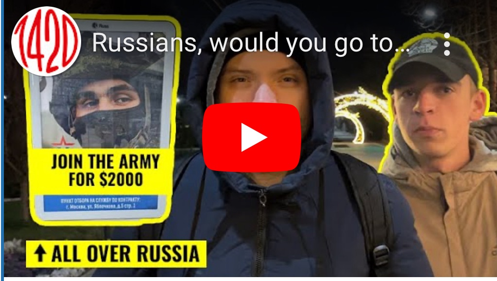 1/20/2024 – Russian Street Interviews: Russians, would you go to fight in Ukraine for $2000?