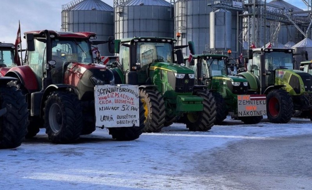 2/8/2024 – Latvian farmers protest Russian, Belarusian food&nbsp;imports