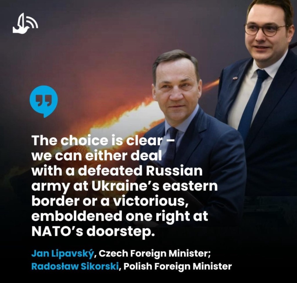 3/17/2024 – “The Choice Is Clear – we can either deal with a defeated Russian army at Ukraine’s eastern border&nbsp;or.…”