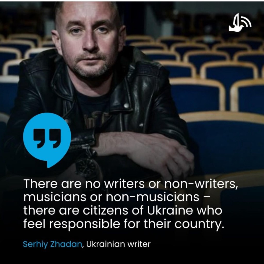 3/26/2924 – There are no writers or non-writers — musicians or non-musicians— there are citizens of Ukraine who feel responsible for their&nbsp;country