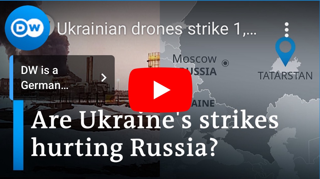4/10/2024 – Ukrainian drones strike 1100 kilometers deep into Russian&nbsp;territory