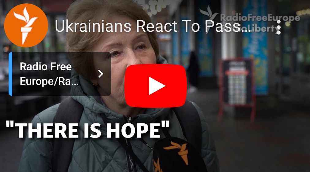 4/23/2024 — Ukrainians React to Passage of US Military Aid&nbsp;￼