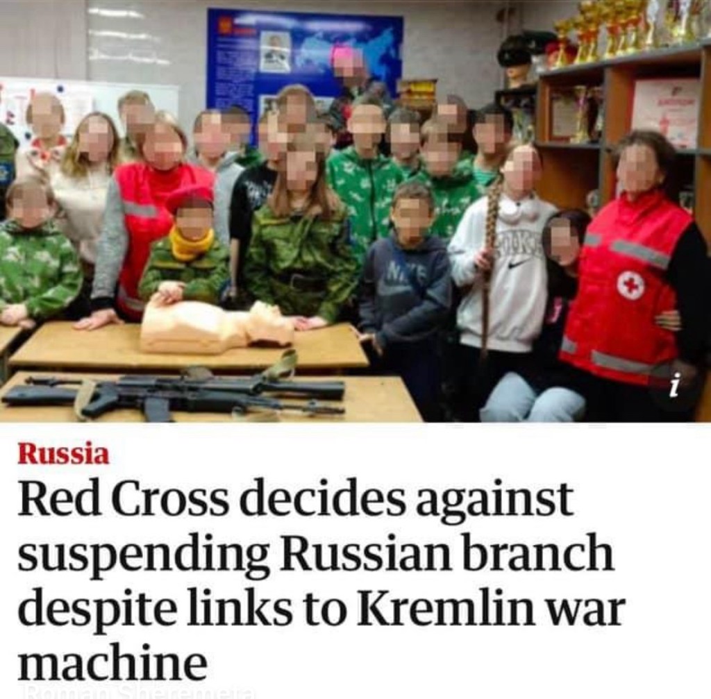 5/2/2024 — The Red Cross is helping to kidnap Ukrainian children.
