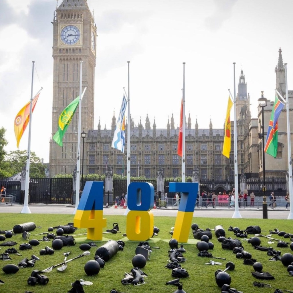 7/25/2024 — Installation dedicated to Ukrainian athletes who died in the war with&nbsp;Russia