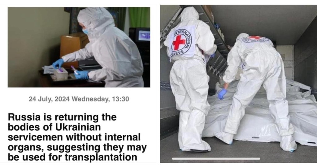 7/25/2024 — Russia is returning bodies of Ukraine soldiers without internal&nbsp;organs