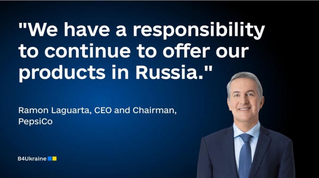 8/17/2024 — Pepsi is a great example of a morally bankrupt company hiding behind a facade of “responsibility”