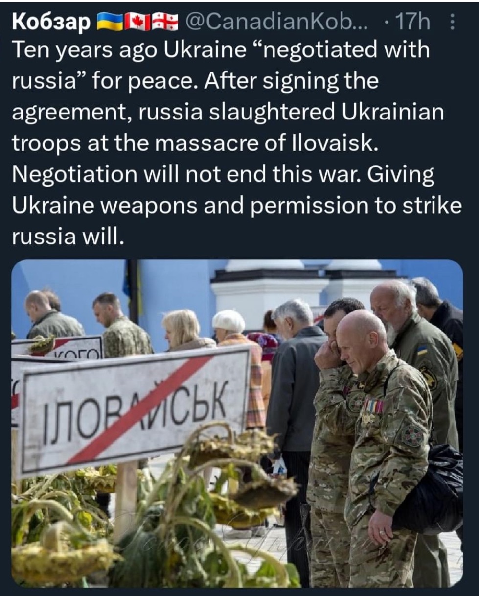 9/1/2024 — Negotiation will not end this war