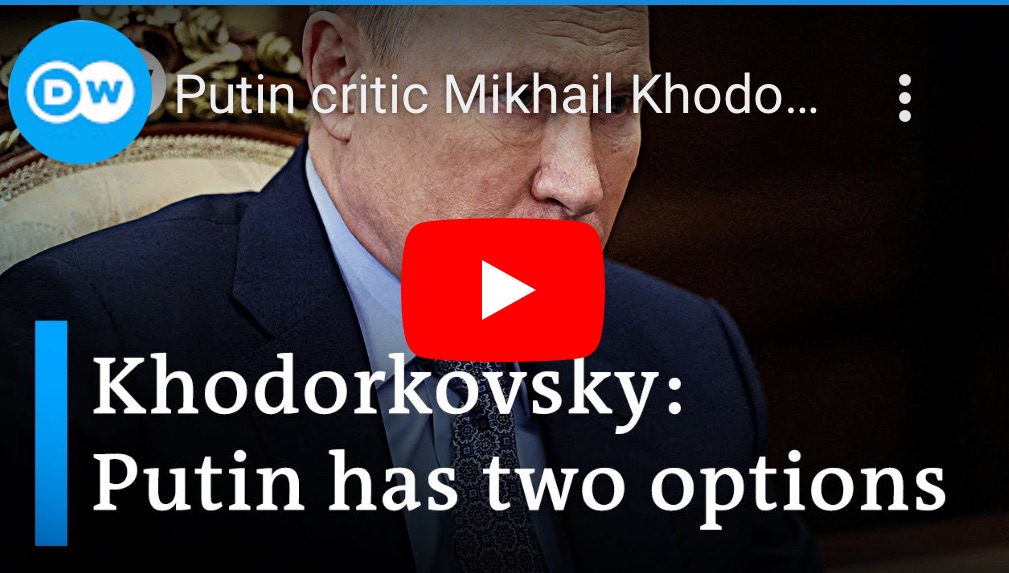 9/3/2024 — Putin critic Mikhail Khodorkovsky: Putin realizes ‘there can be no military solution’ 