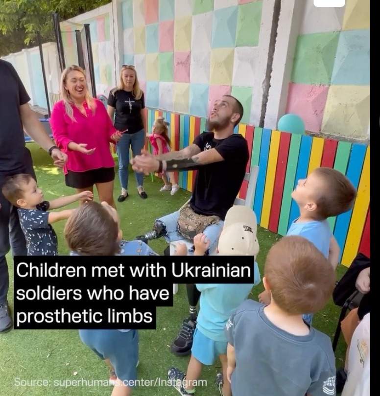 9/10/2024 — Children met with Ukrainian soldiers who have Prosthetic limbs&nbsp;(video)￼