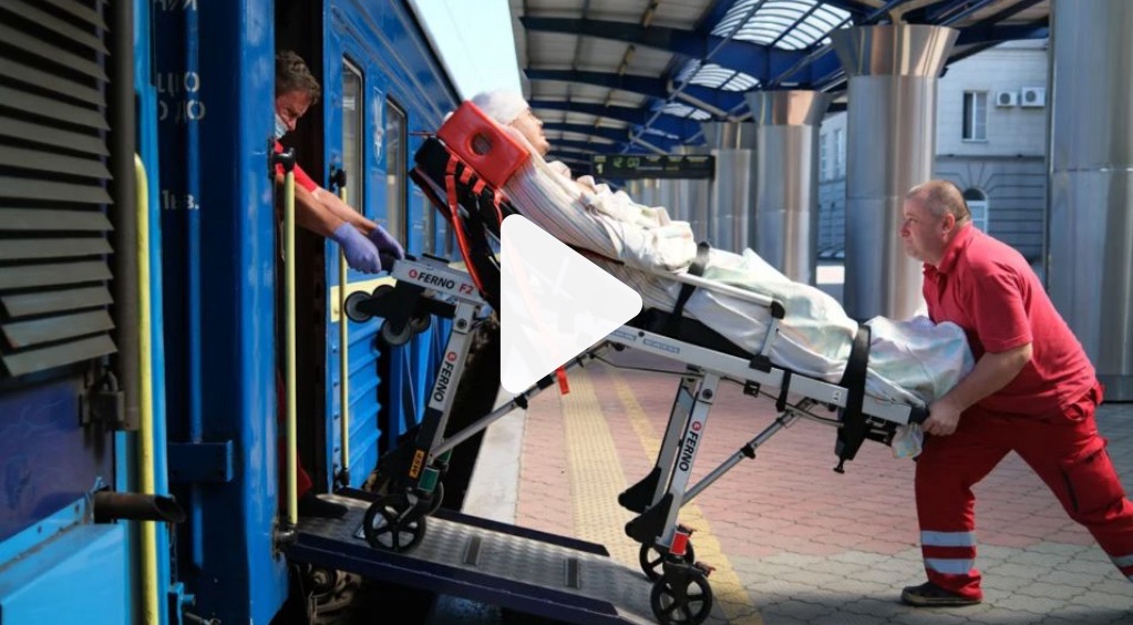 9/12/2024 — On board a lifesaving hospital train bringing Ukraine’s wounded soldiers to&nbsp;safety
