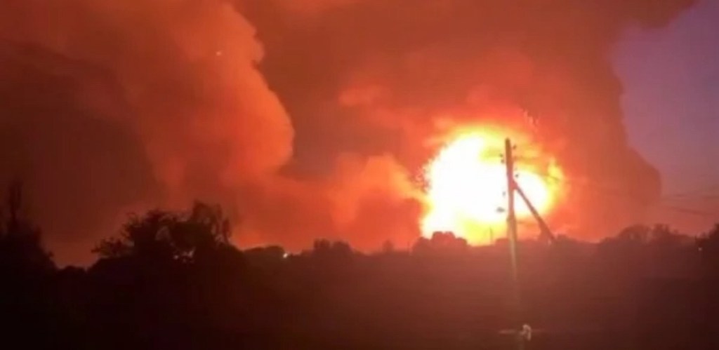 9/19/2024 — Over 100 drones hit Tver warehouse with Iskanders and Tochka-U missiles —&nbsp;video