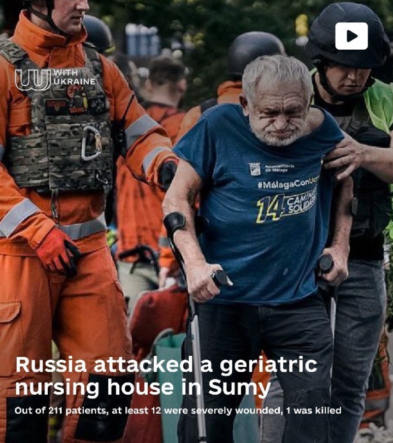 9/20/2024 — Russia attacked a geriatric nursing home in Sumy&nbsp;￼