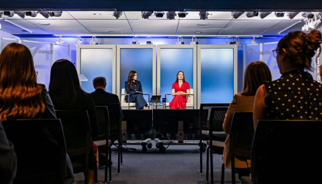 10/19/2024 — Nobel Peace Prize winner Oleksandra Matviichuk wants to ‘restart’ the international peace&nbsp;system