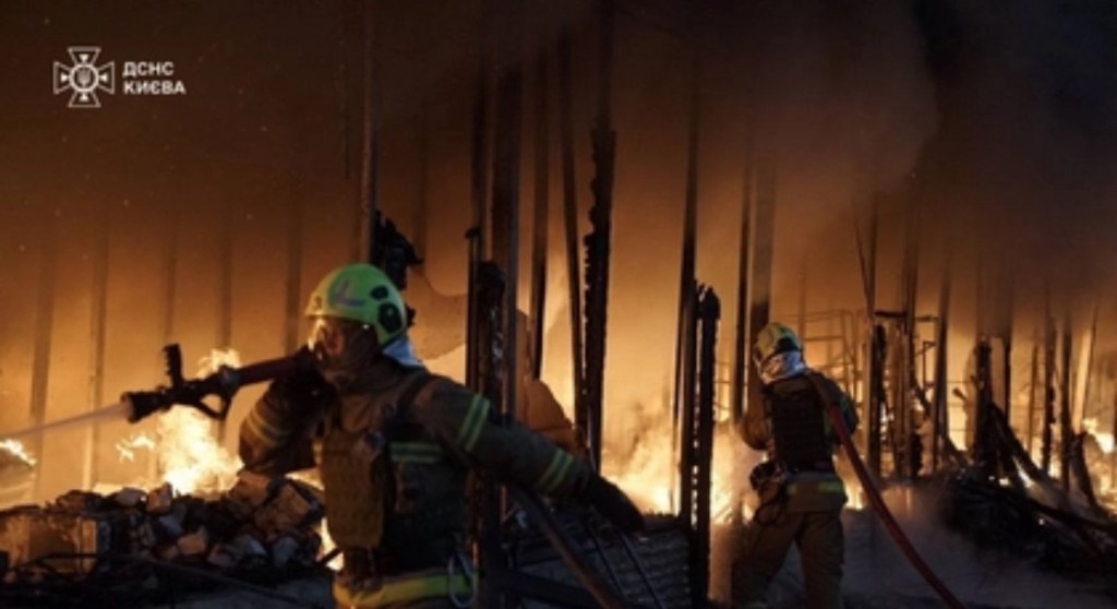 11/7/2024 — Russia Bombards Kyiv with Swarm of Drones, Striking Hospital, High-Rises, and Industrial&nbsp;Sites