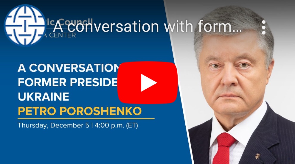 12/4/2024 — A conversation with former President of Ukraine Petro Poroshenko