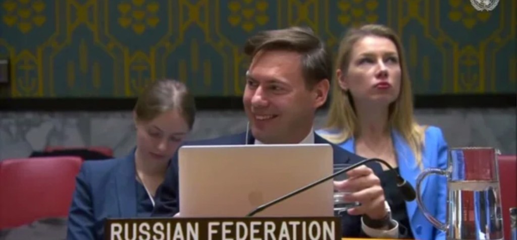 12/5/2024 — Russian UN Representative smirks amid report on Ukrainian children’s deaths