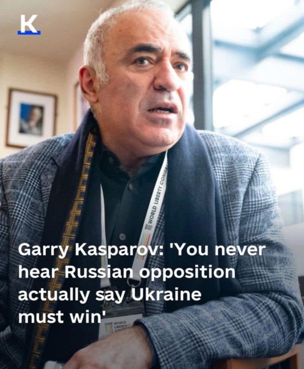 1/10/2025 — Garry Kasparov, chess grandmaster and a russian dissident, is one of the very few russians actually gets it