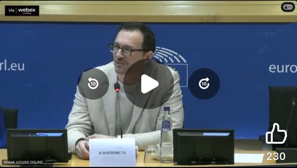 1/16/2025 — Roman Sheremeta: The video of my speech at the European Parliament (video)