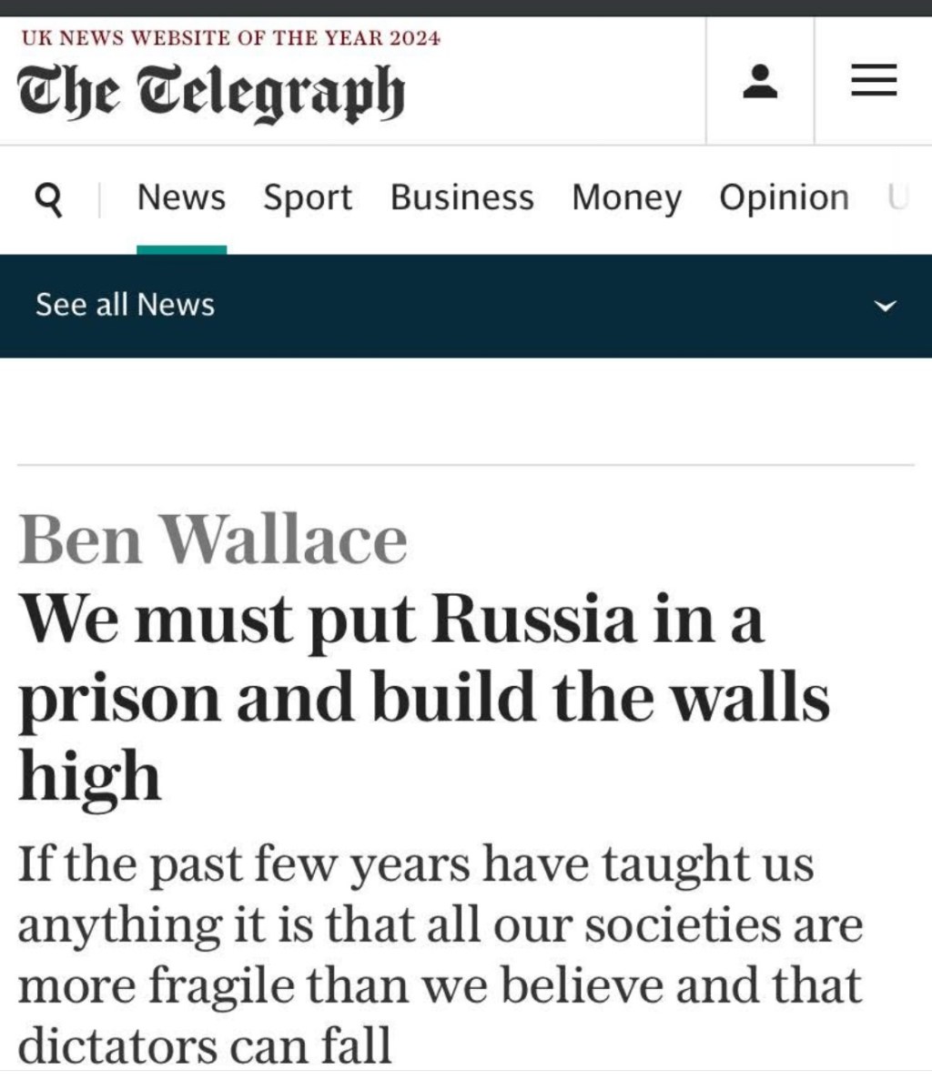 1/18/2025 — “As with Adolf Hitler’s Germany, ruzzia’s actions are only possible thanks to the broad support of its citizens.”