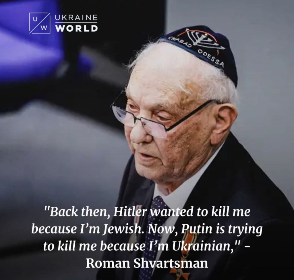 2/1/2025 — “Putin is trying to destroy us as a nation, just as Hitler tried to destroy the Jews during World War II”