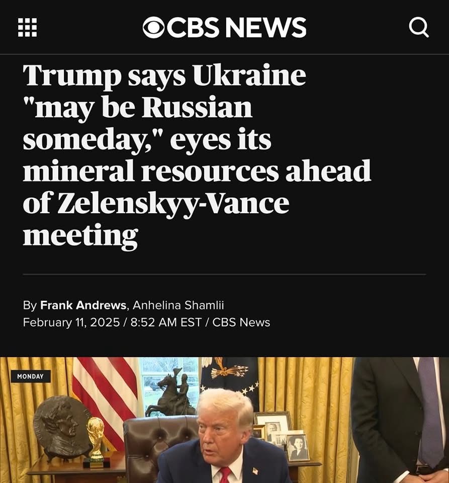 2/12/2025 —”Mr. President, Ukraine will only ‘be Russian someday’ if the United States abandons them to Putin’s brutal invasion….”
