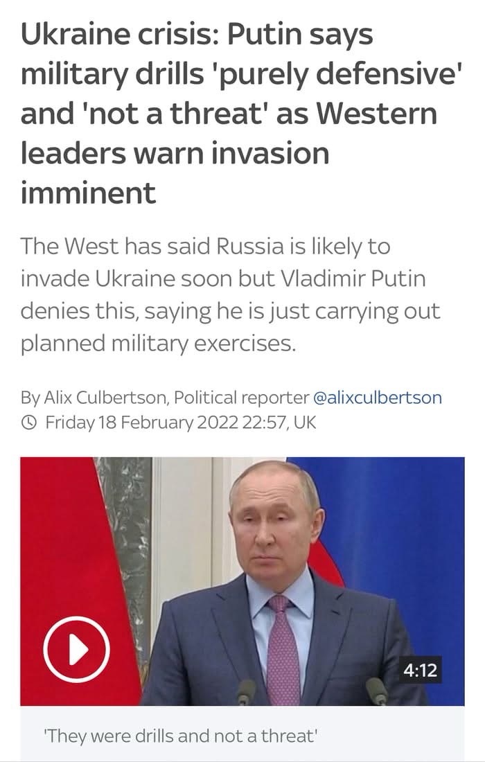 4/1/2025 — History Claps Back: For those of you new to Putin and dealing with Russia…