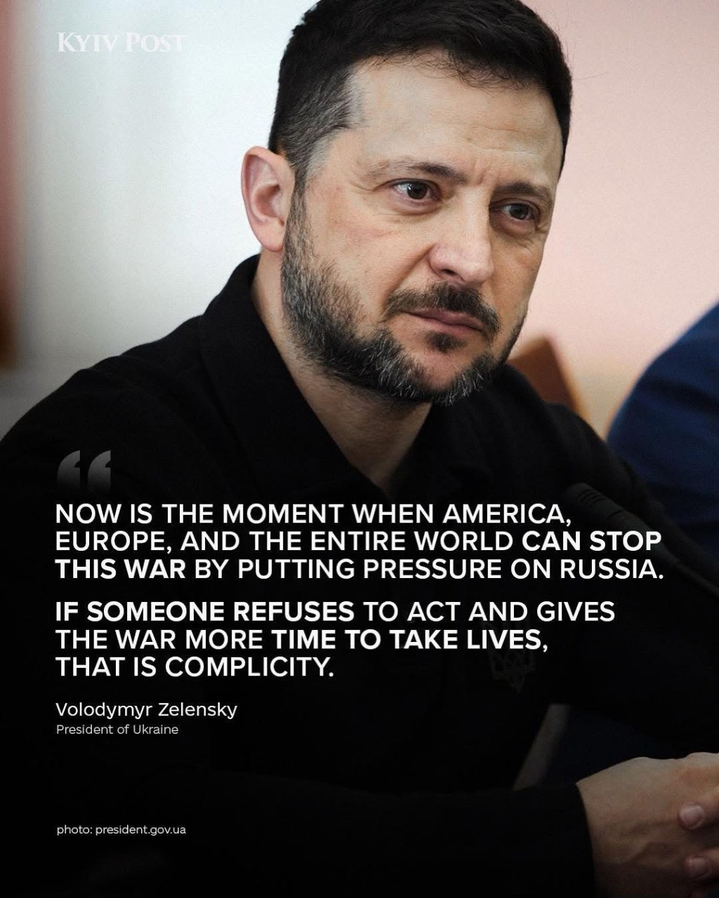 6/7/2025 — Now is the moment when America, Europe, and the entire world can stop this war by putting pressure on Russia&nbsp;￼